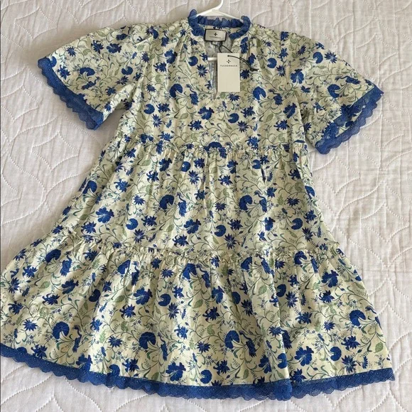 Tuckernuck Bluebird Melody Crawford Linen Blend Mini Dress XS New NWT - Picture 6 of 12